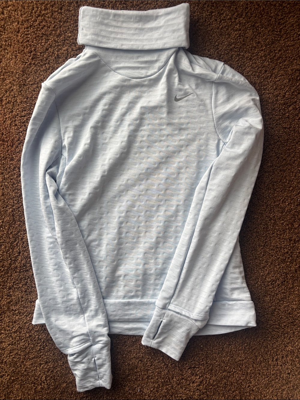 Nike Light Blue Women’s High-Neck Long Sleeve Top